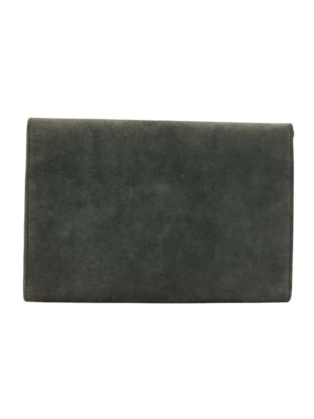 Hermes Pochette Rio Suede Gray Clutch Gold